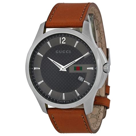 gucci timeless grey anthracite dial men's automatic watch|gucci watches for women.